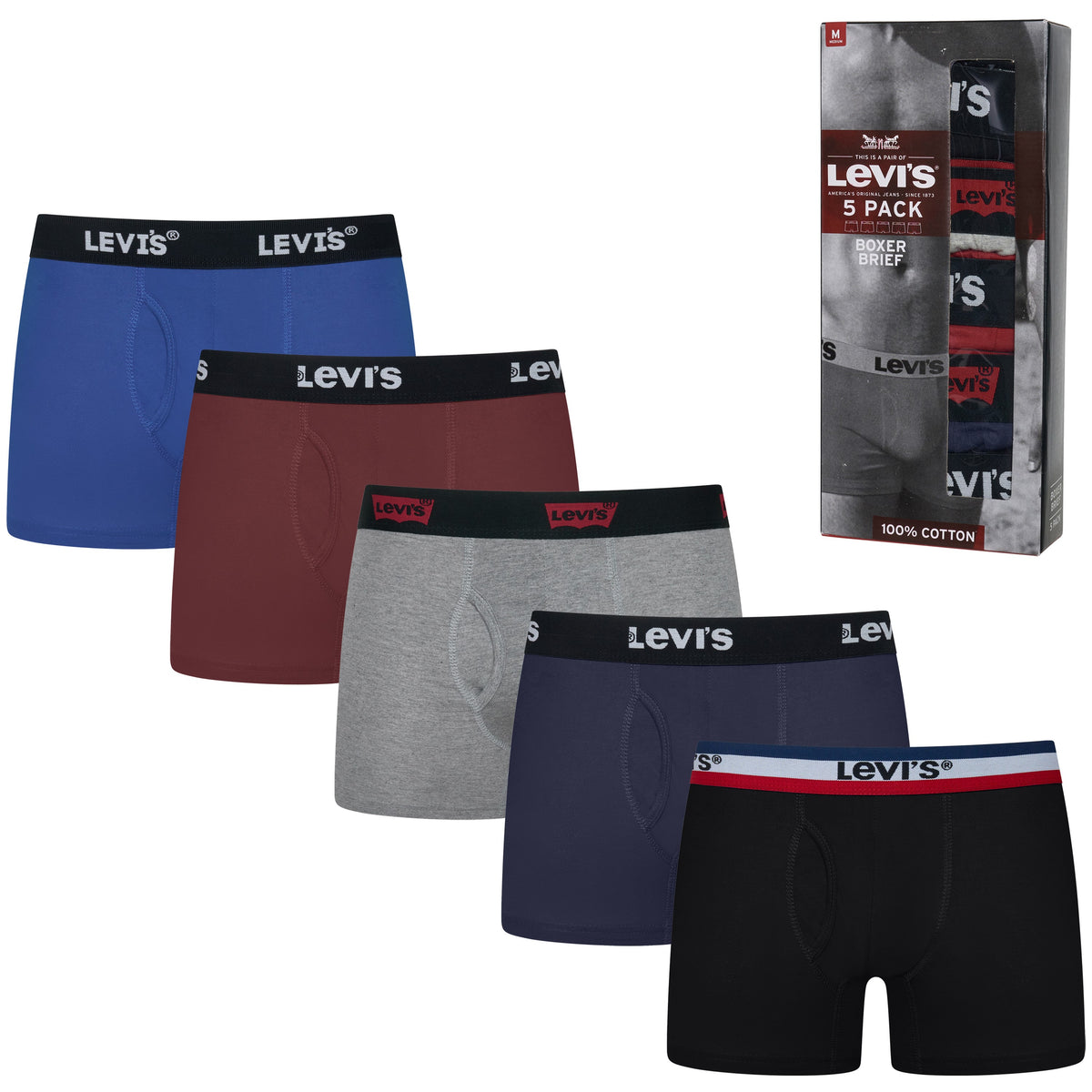 Levi's Solid Basic Boxers heren boxershorts (2-Pack