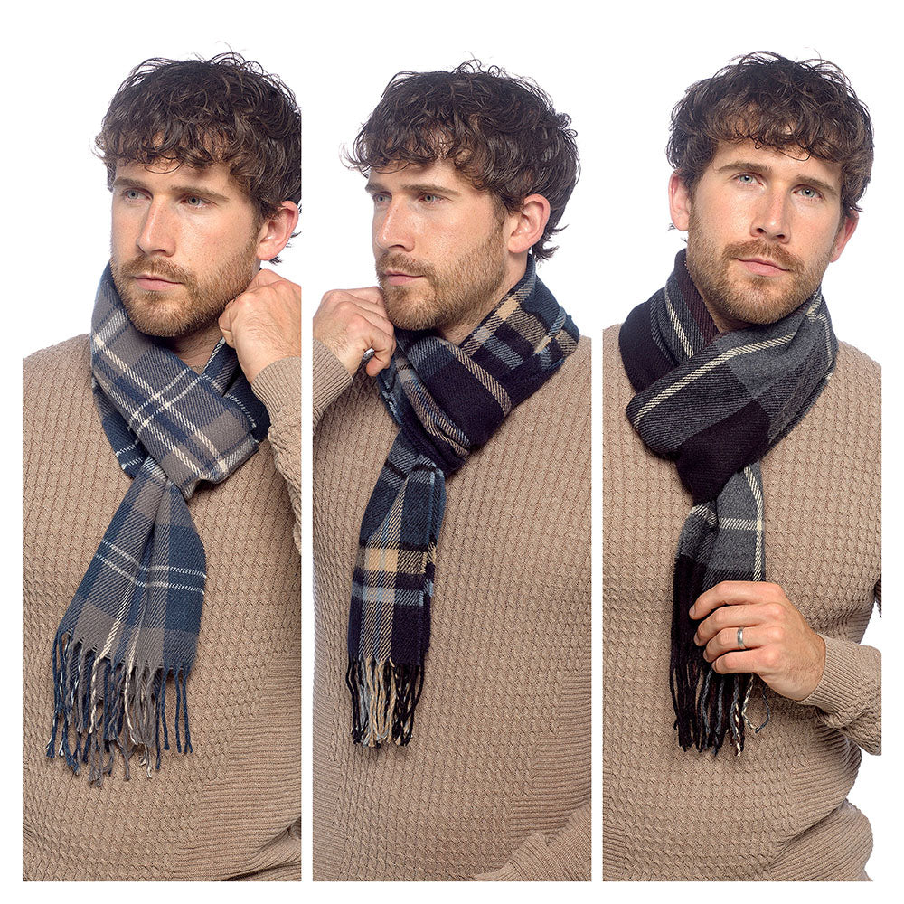 Tom Franks Checked Scarf With Tassel