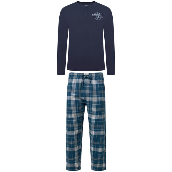 Lucky Brand Henley & Flannel Pant Pyjama Set