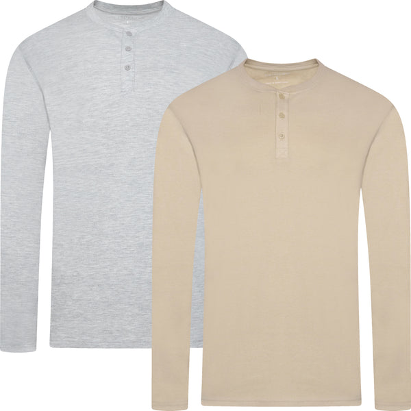 Primark Henley Waffle Knit Long Sleeve Top