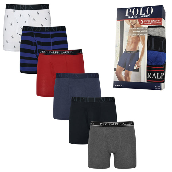 Polo Ralph Lauren 3 Pack Long Leg Boxers