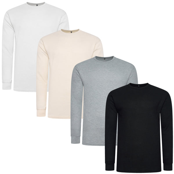 One Brand Crew Neck Waffle Knit T-shirt