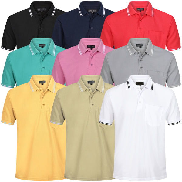 Charles Norton Casual Tipped Polo Shirt