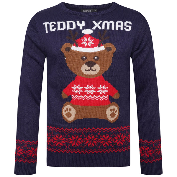 Teddy Xmas Fairisle Knitted Christmas Jumper