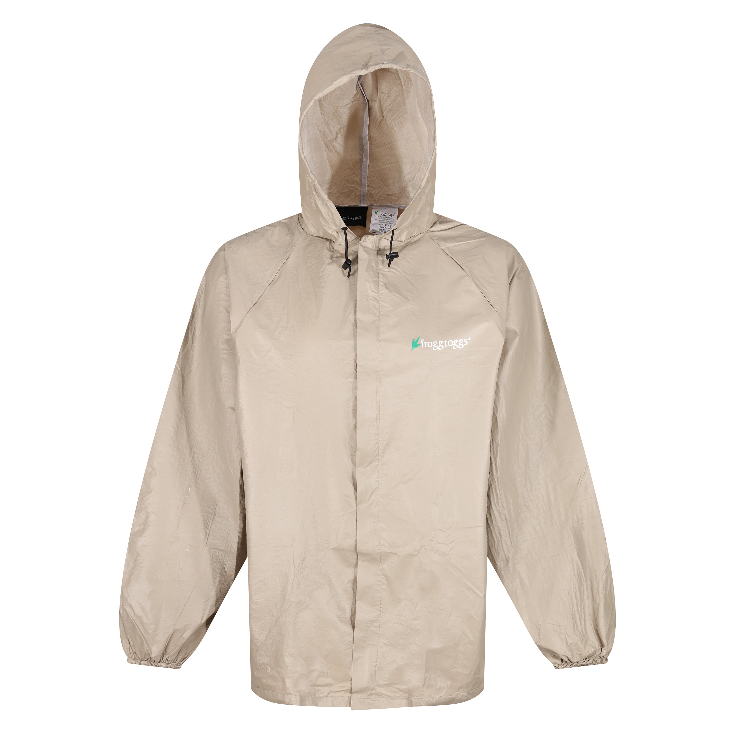 Frogg Toggs Men's Waterproof Ultra Lite Rain Jacket, XL, Khaki
