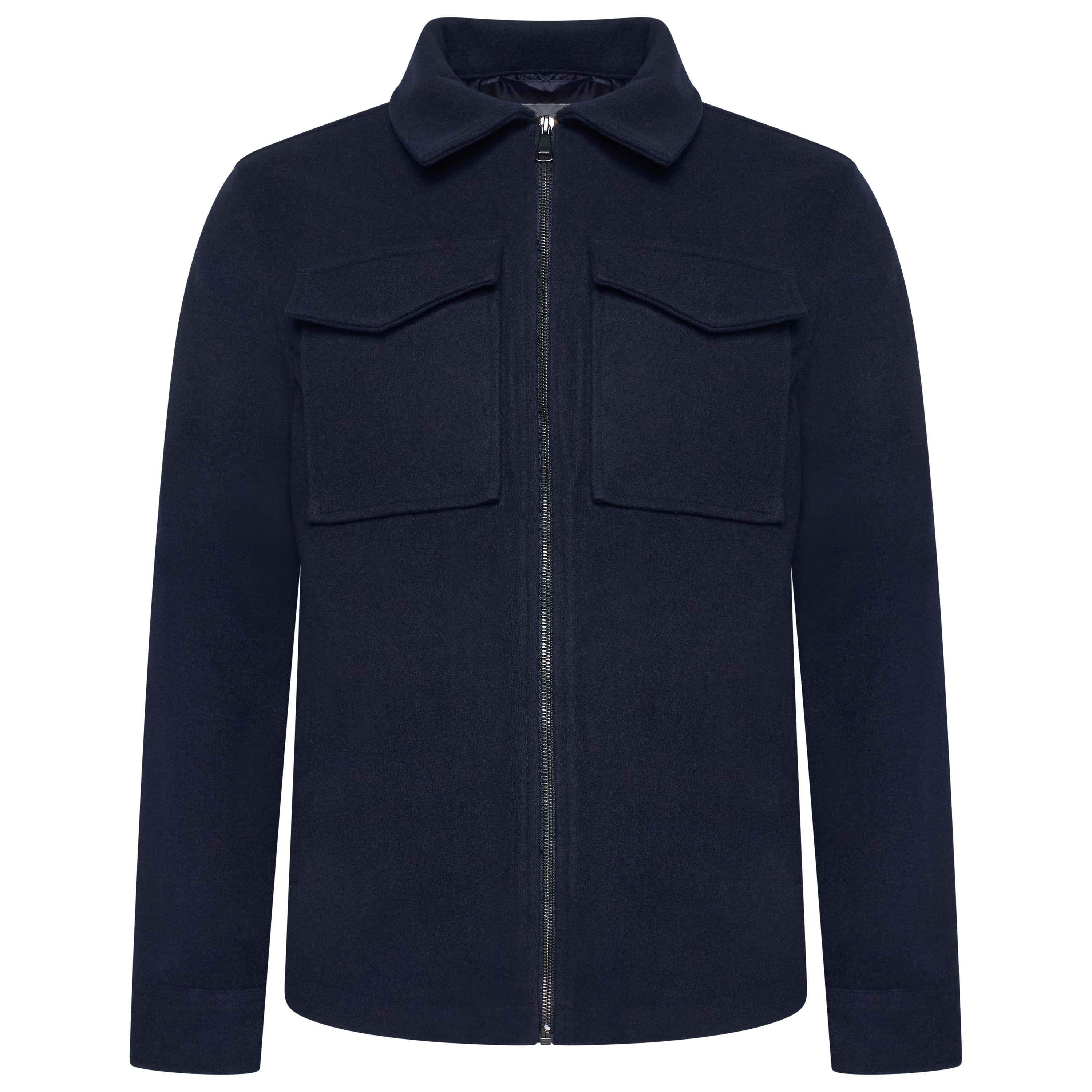 Brushed Winter Jacket with Pockets