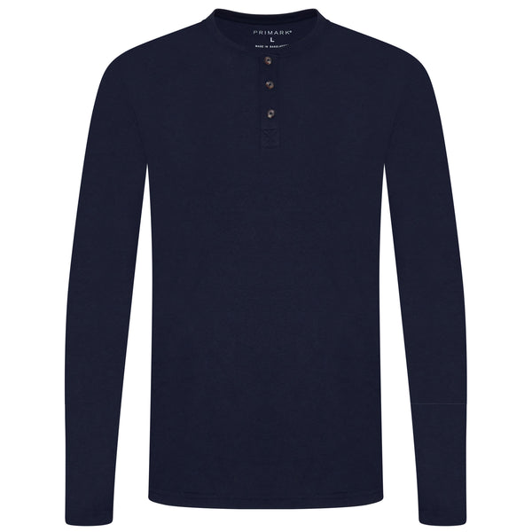 Primark Long Sleeve Henley T-Shirt