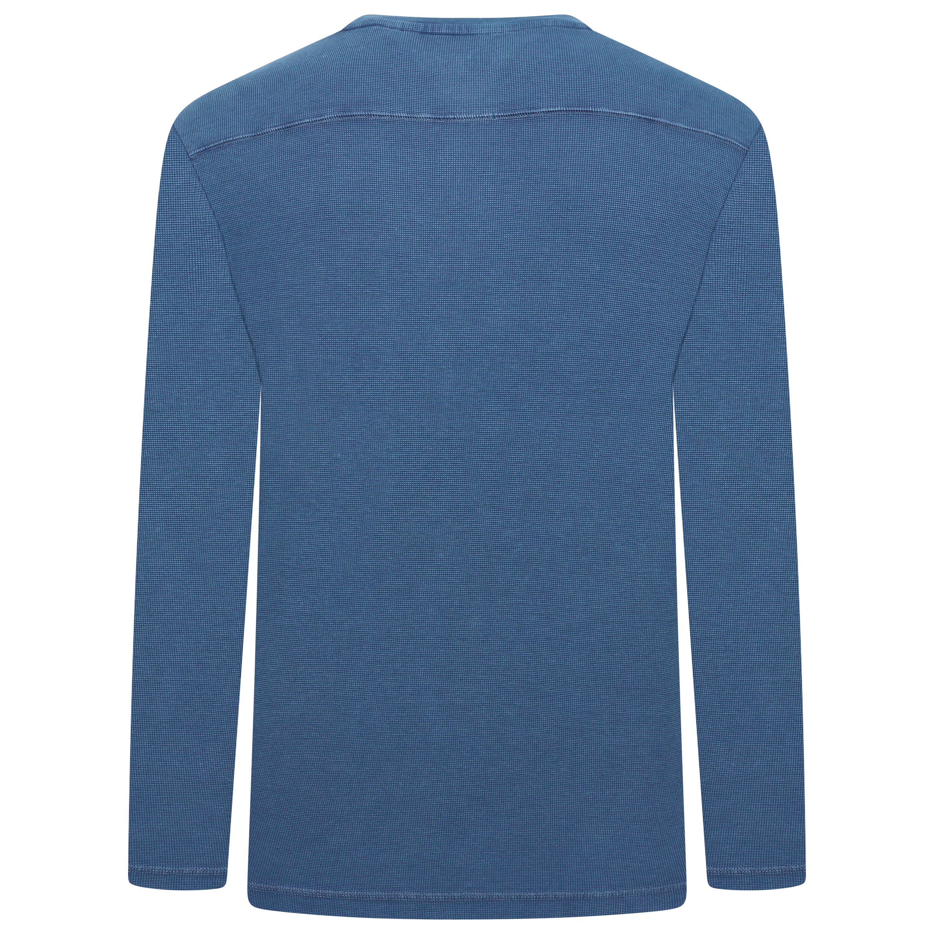 Kinema waffle henley neck shirt カーキ S Waffle Henley Neck Long 