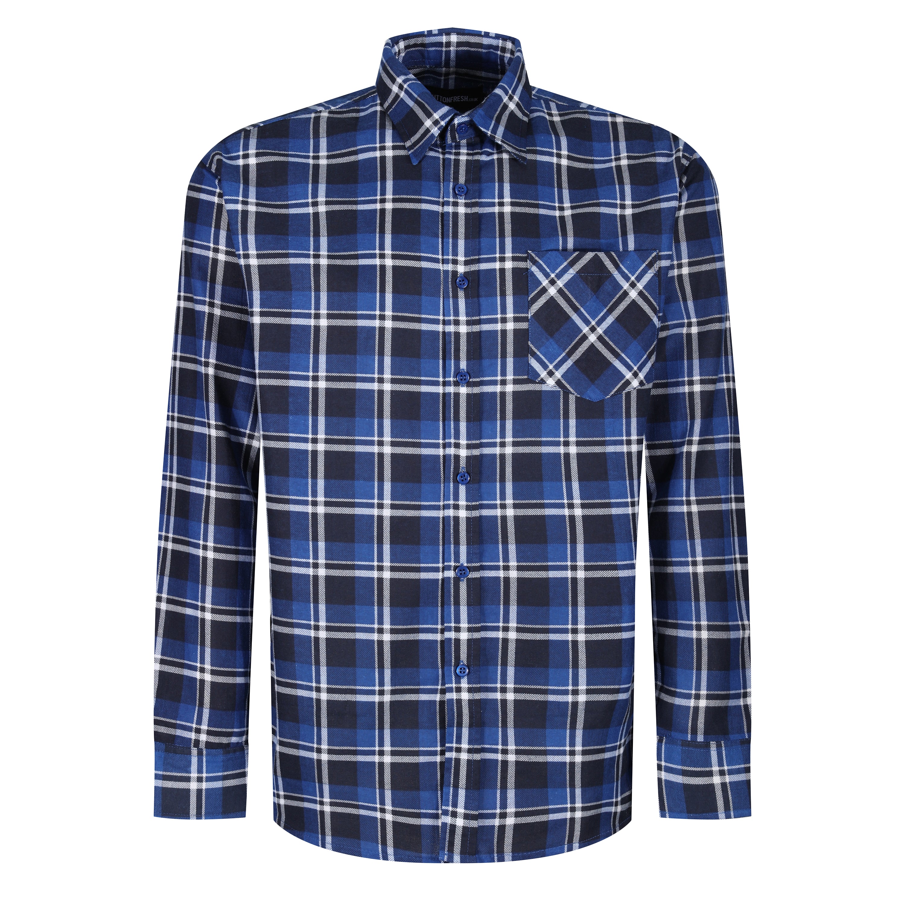 ButtonFresh Brushed Cotton Check Shirt | ButtonFresh.co.uk