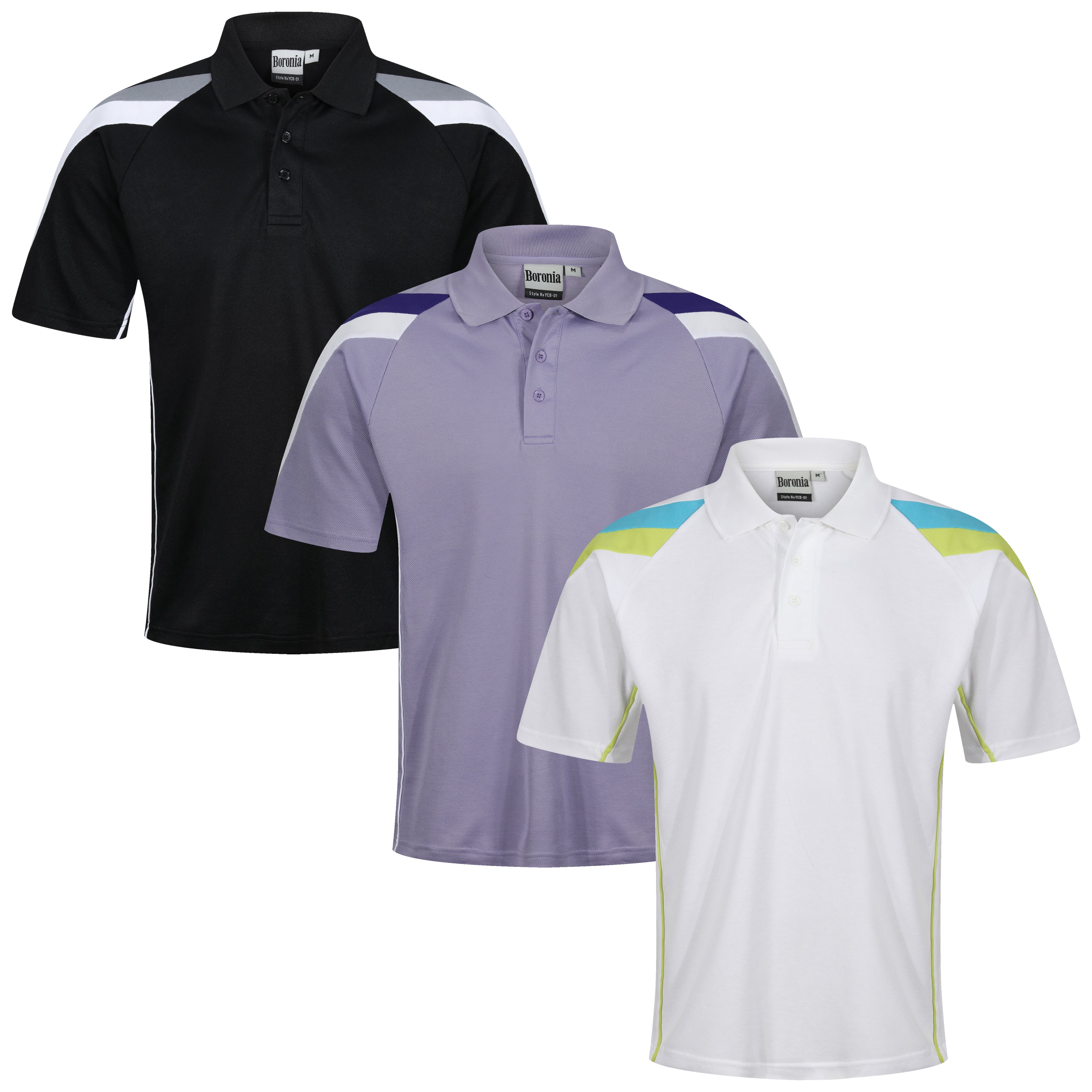 Boronia Two Tone Shoulder Panel Polo Shirt
